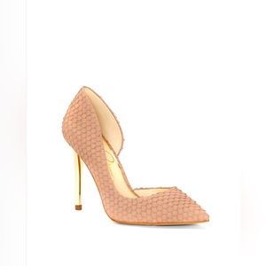Jessica Simpson D’Orsay pumps in Dusty Mauve Snake